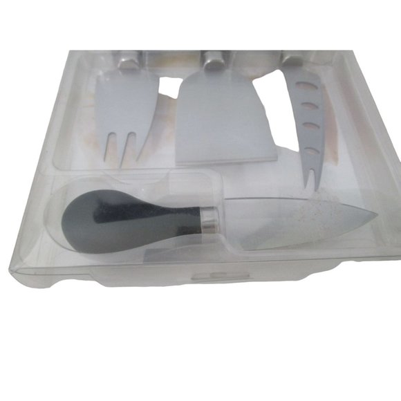 Martha Stewart Collection Set of Four Cheese Knives Stainless Textured Grip NIP - Picture 4 of 7